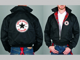 Antifascist All Stars  Bunda Harrington s hrejivou podšívkou farby RED TARTAN, obojstranné logo (s kapucou iba v čiernej farbe je za 42,90euro) 